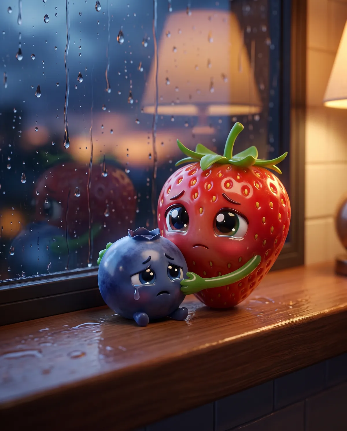 AI-generated fruit character story still